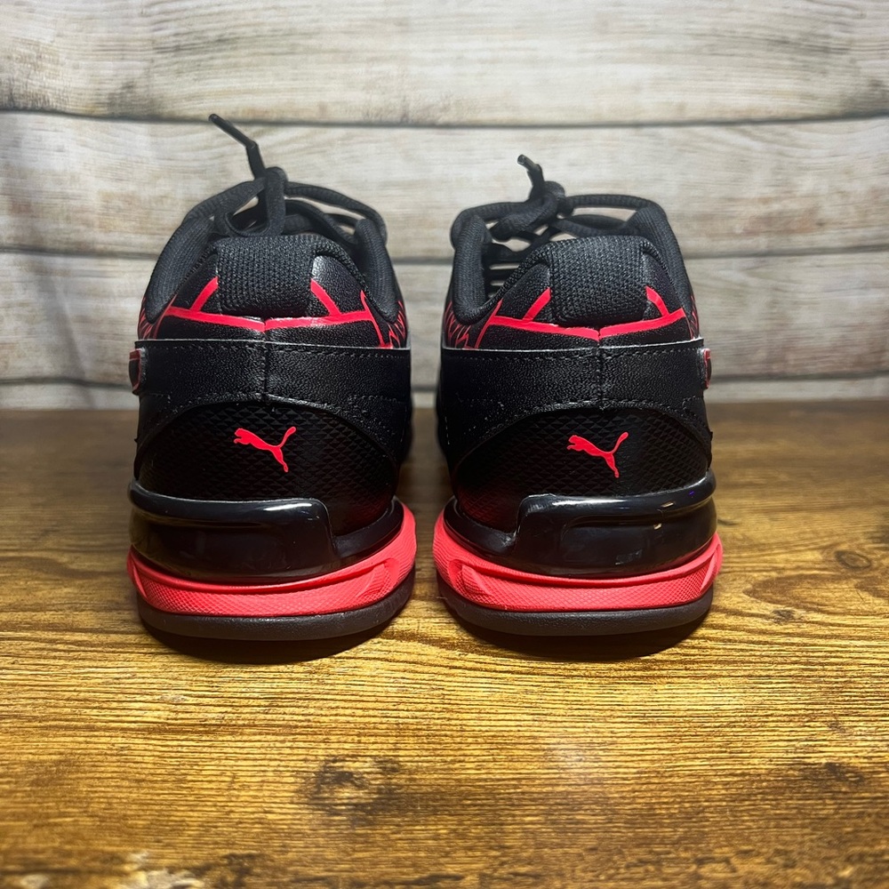Puma Tazon 6 Women’s Sneakers- Black & Red Rose - Picture 2 of 6